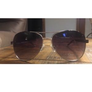 Black Animal Print Aviator Sunglasses